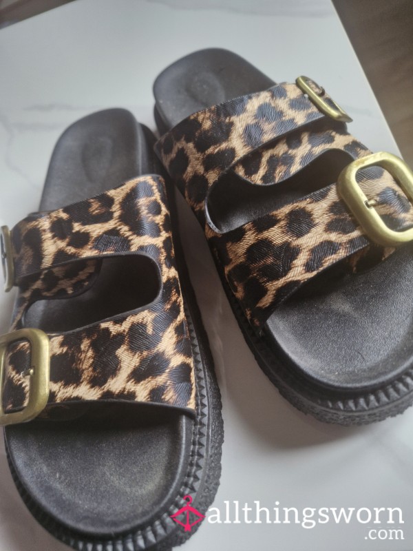 Leopard Print Sandles