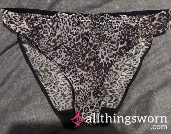 Leopard Print Satin Panties 💦🤤