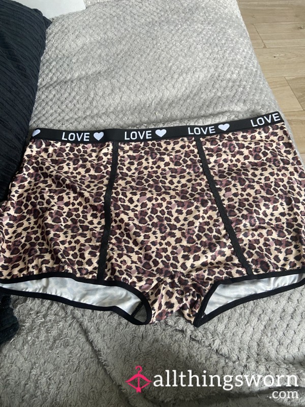 Leopard Print Silk Women’s Boxers