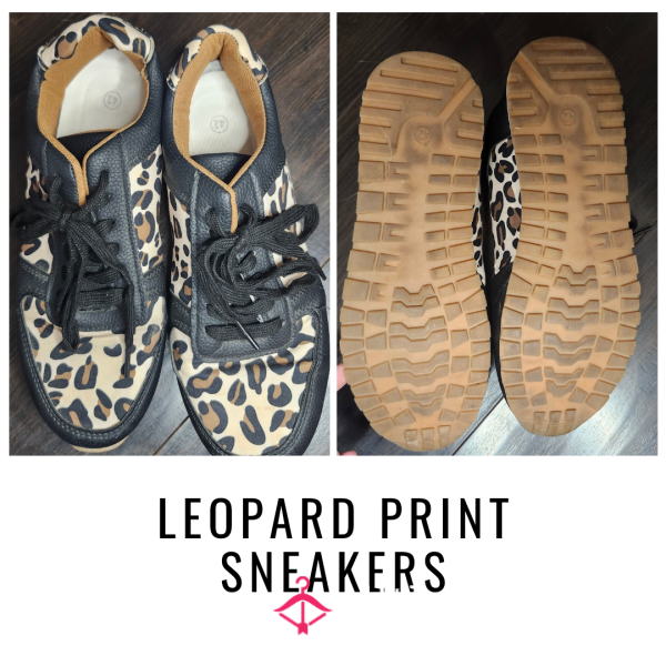 LEOPARD PRINT SNEAKERS- SIZE 8
