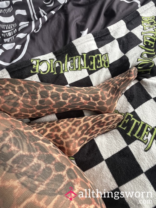 Leopard Print Super Soft Tights *24hr No Underwear Wear*