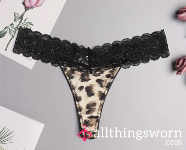 Leopard Print Tanga Thong