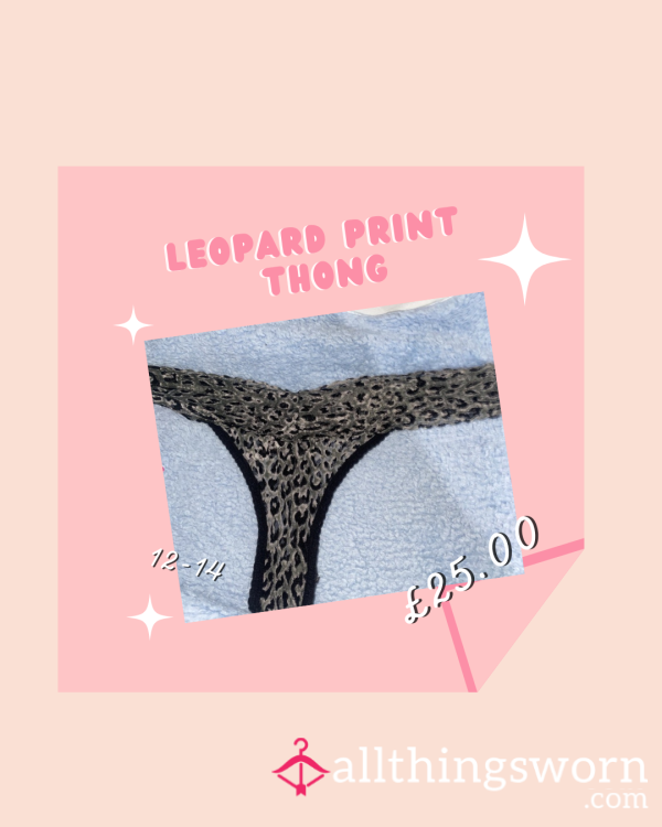 Leopard Print Thong