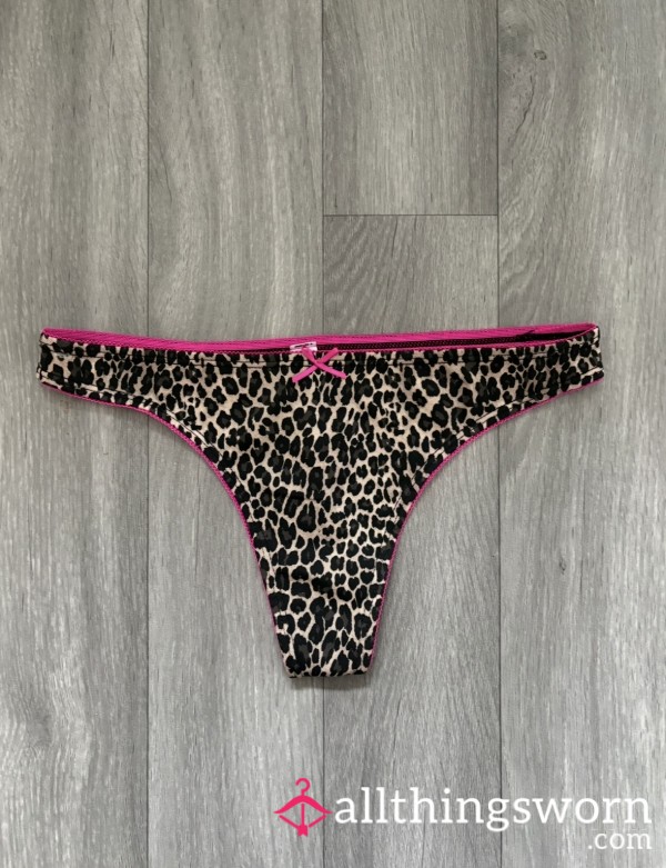 Leopard Print Thong