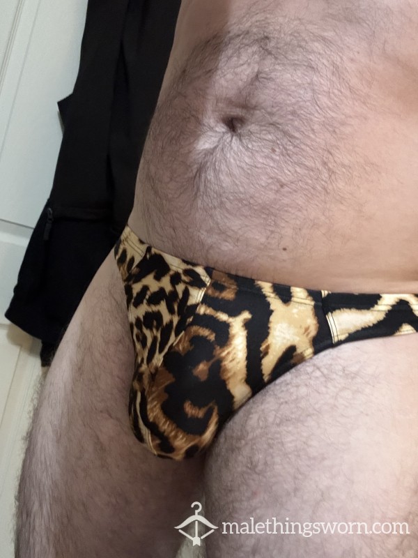 Leopard Print Thong