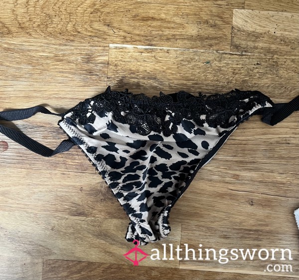 Leopard Print Thong