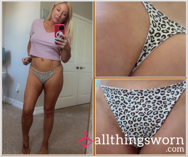 Leopard Print Thong