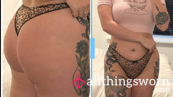 Leopard Print Thong