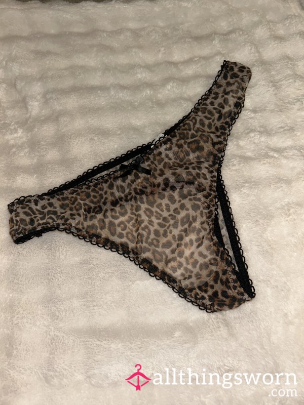 Leopard Print Thong