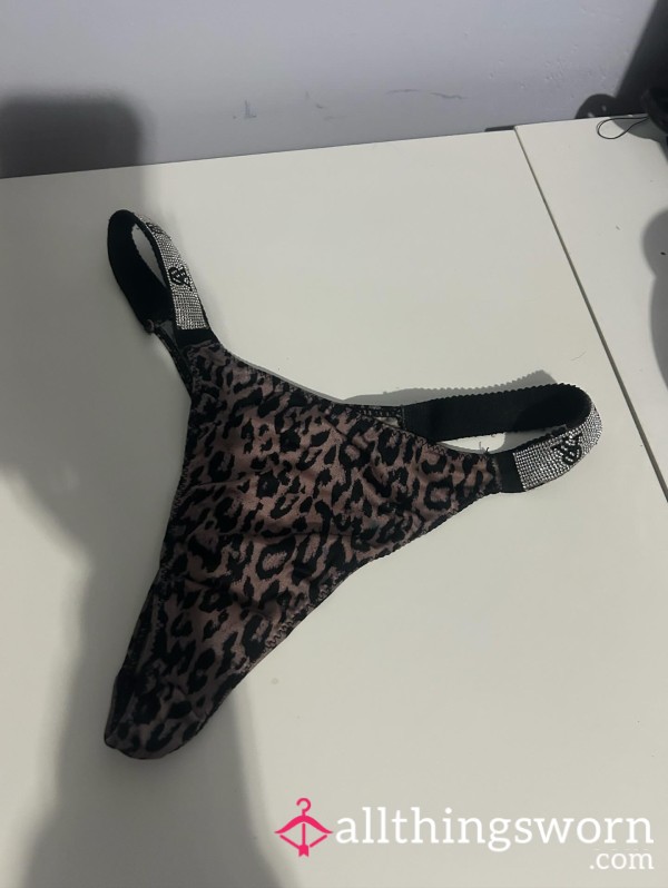 Leopard Print Thong