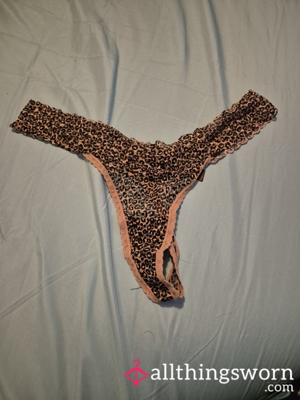 Leopard Print Thong