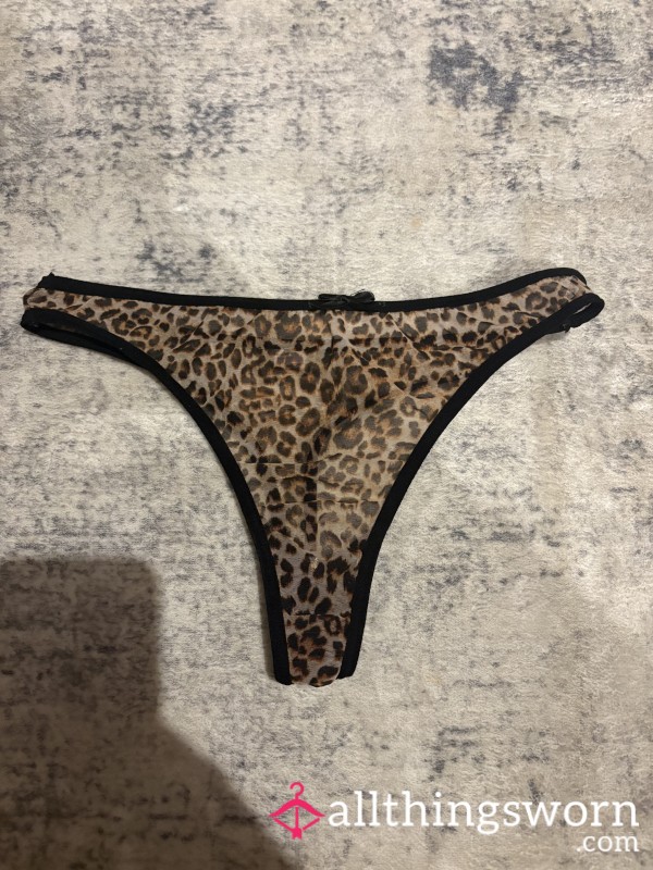 Leopard Print Thong