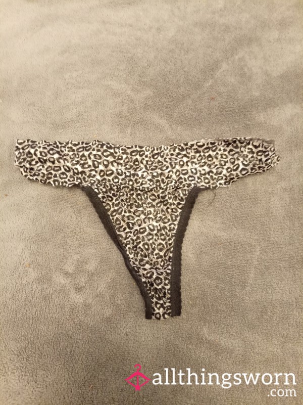 Leopard Print Thong
