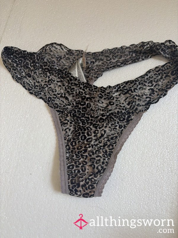 Leopard Print Thong