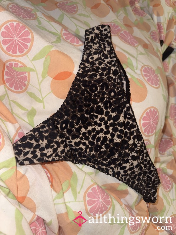 Leopard Print Thong