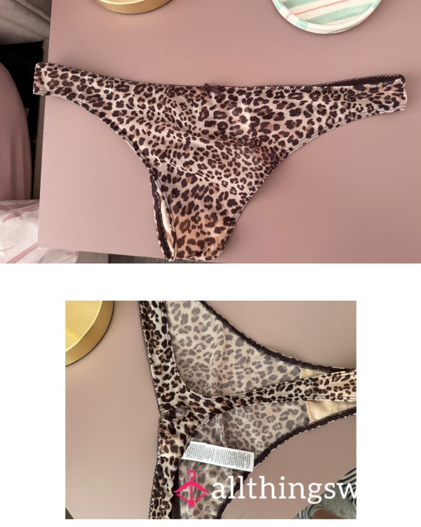 Leopard Print Thong