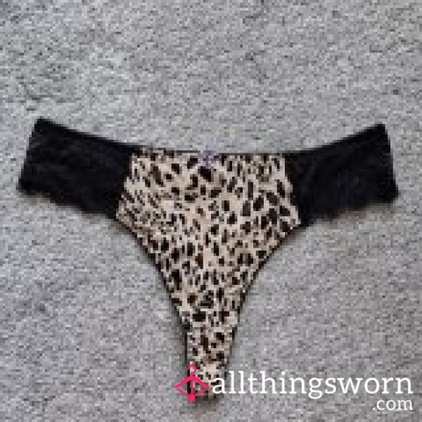Leopard Print Thong, Silky Soft