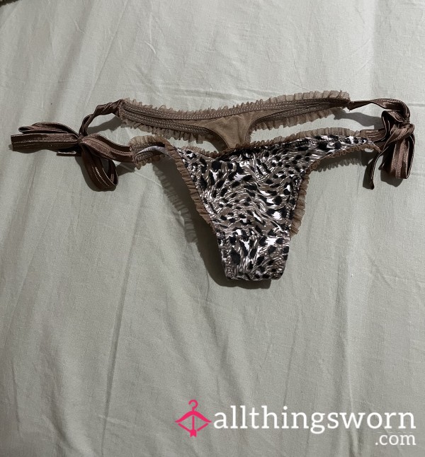 Leopard Print Thongs