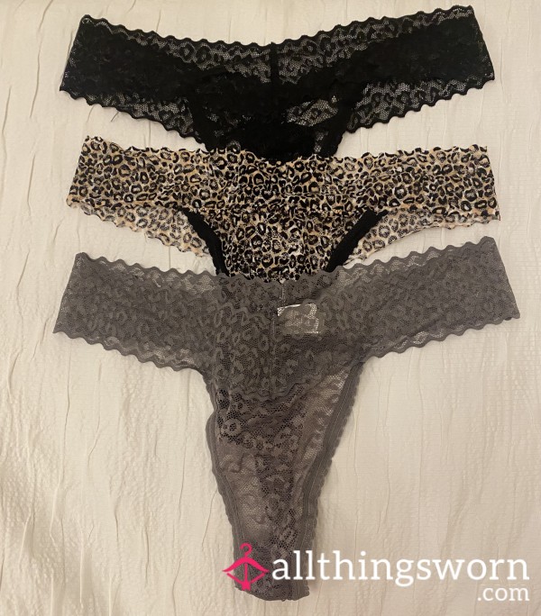 Leopard Print Thongs