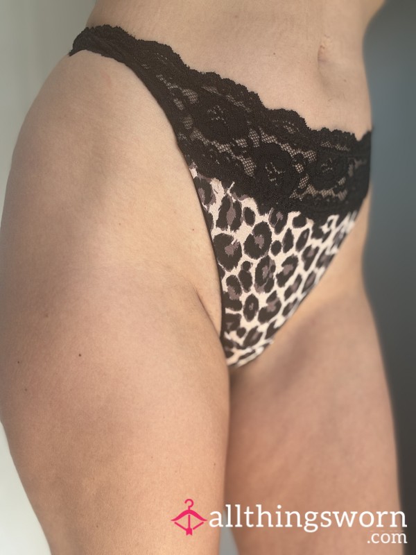 Leopard Print Thongs