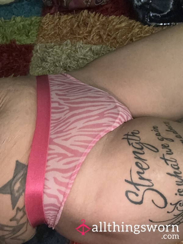 Leopard Print Thongs Worn And Wet
