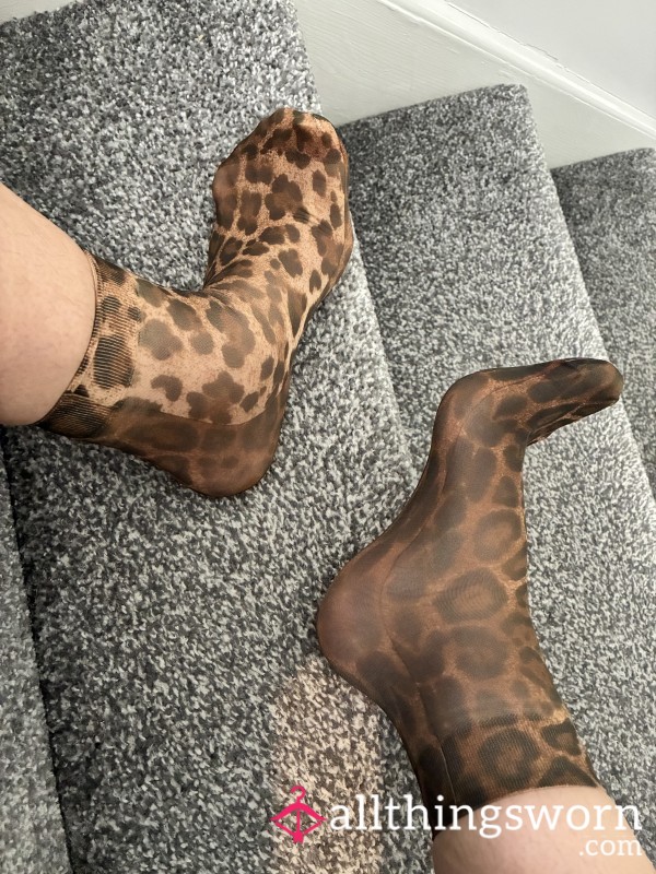 Leopard Print Tights Socks