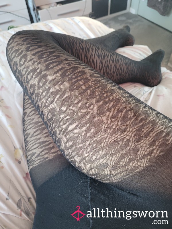 Leopard Print Worn Tights