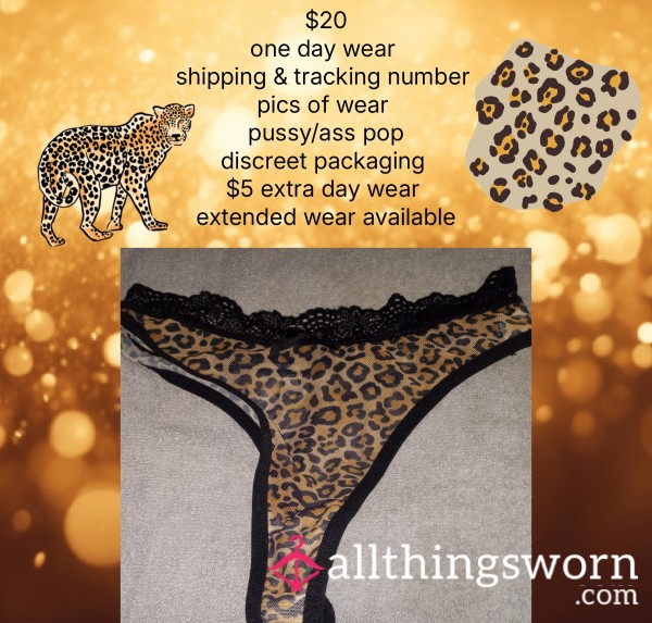 Leopard Thong