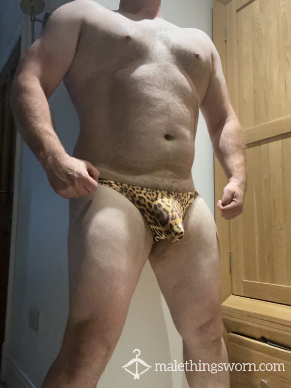 Leopard Thong Stained