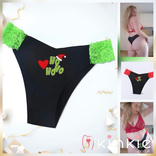 Let Me Be Your Ho Ho Ho... Christmas Thong 😜