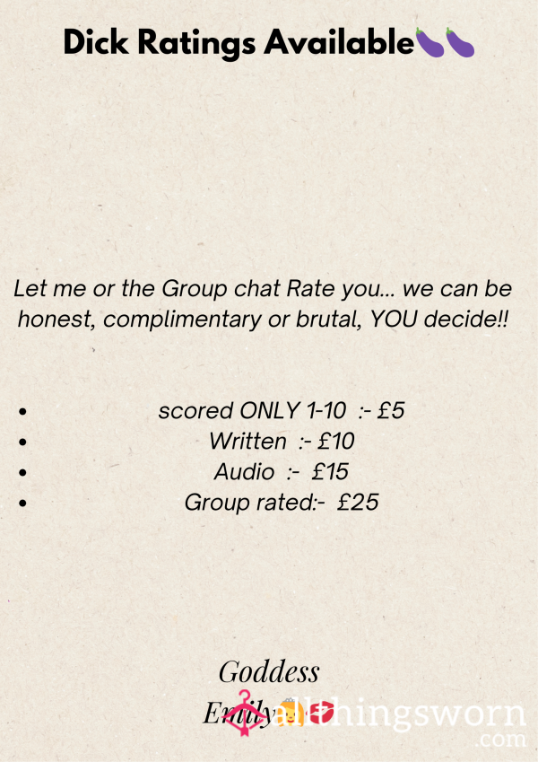 Let Me Or The Girls Rate You...