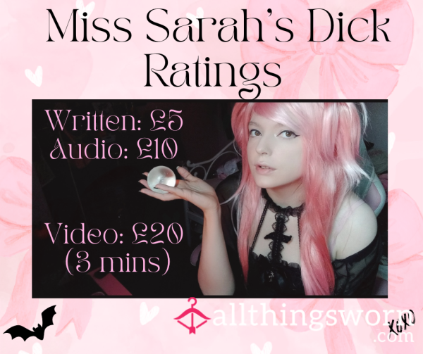 Let Miss Sarah Rate You 💋