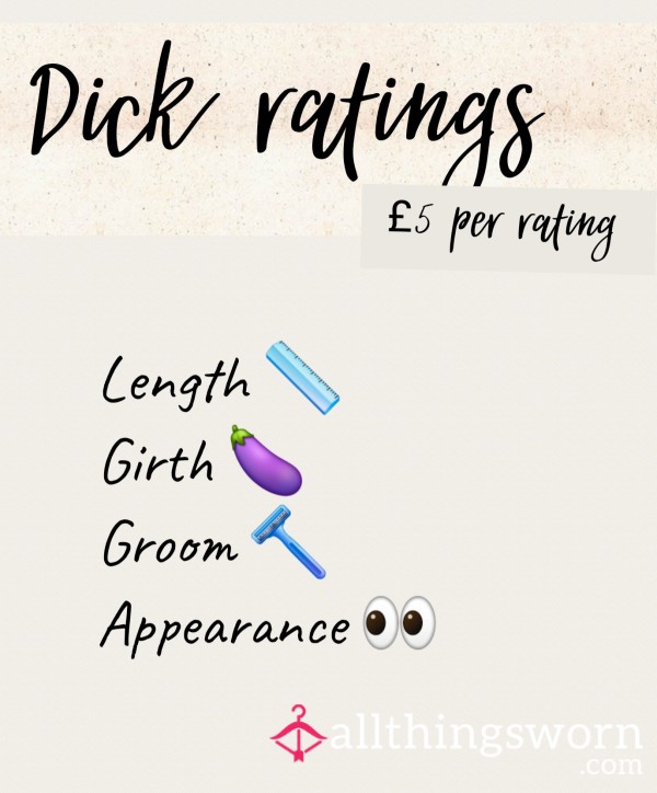 Let Me Rate You D*ck