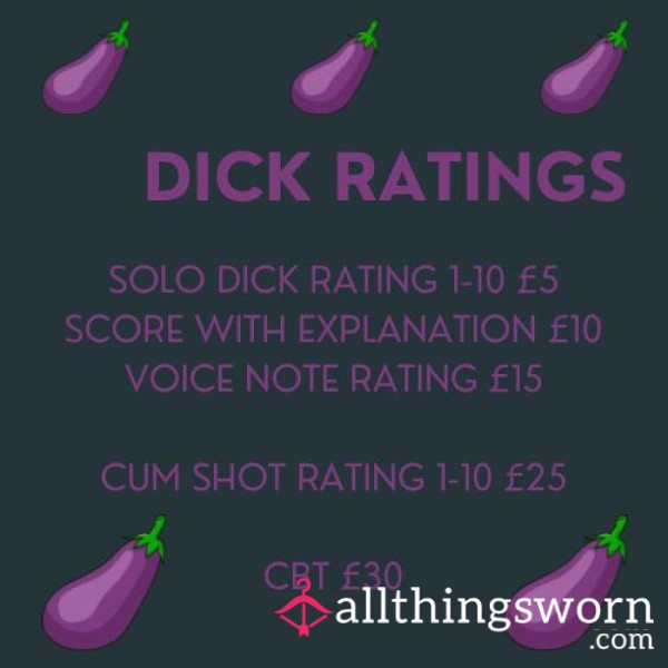 Let Me Rate Your D*ck