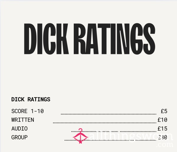 Let Me Rate Your D*ck