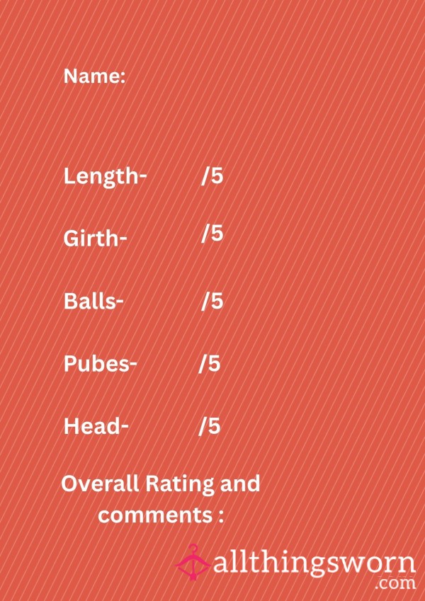 Let Me Rate Your D*ck