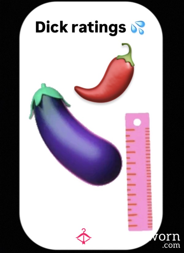 Let Me Rate Your D*ck🍆
