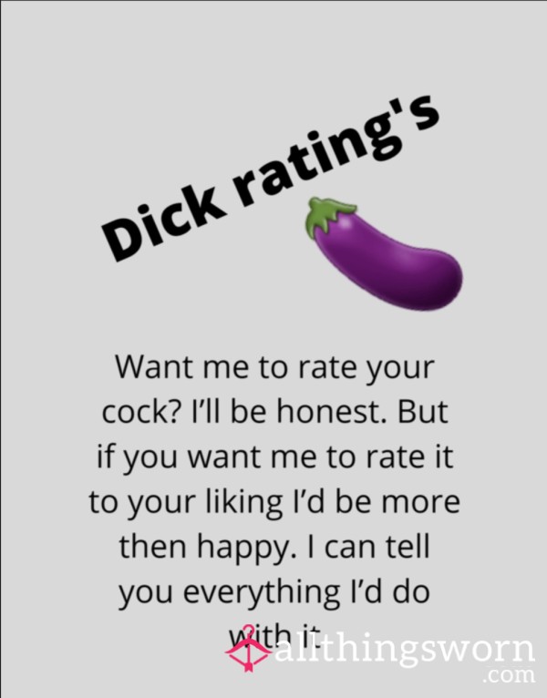 Let Me Rate Your D*ck Honest Direct Reviews Only