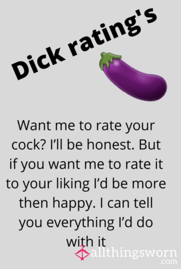 Let Me Rate Your Goods 🍆