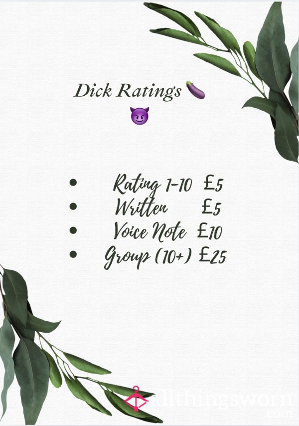 Let Me Rate Your Little Mate! 🍆😈💋🍆
