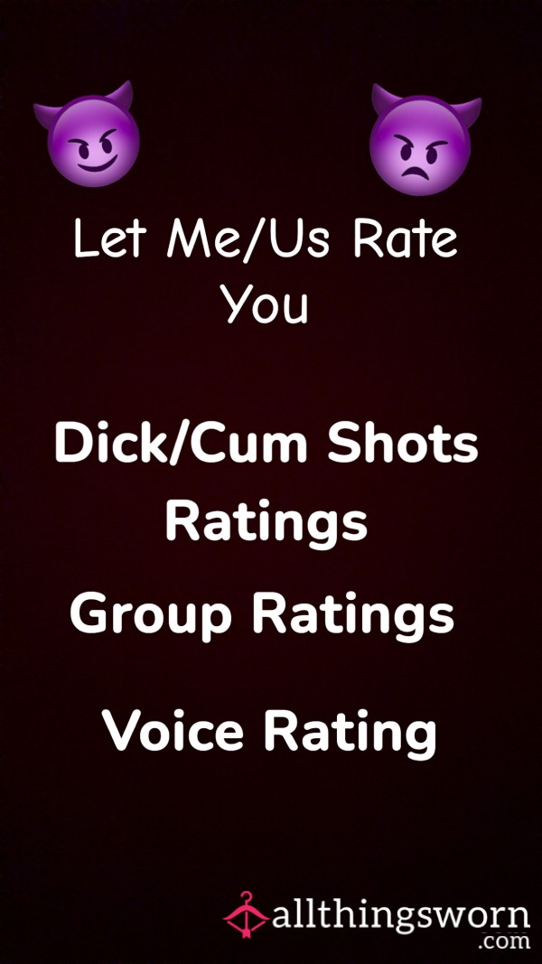 Let Me/us Rate You….