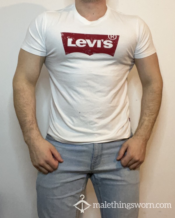WHITE LEVIS T-SHIRT