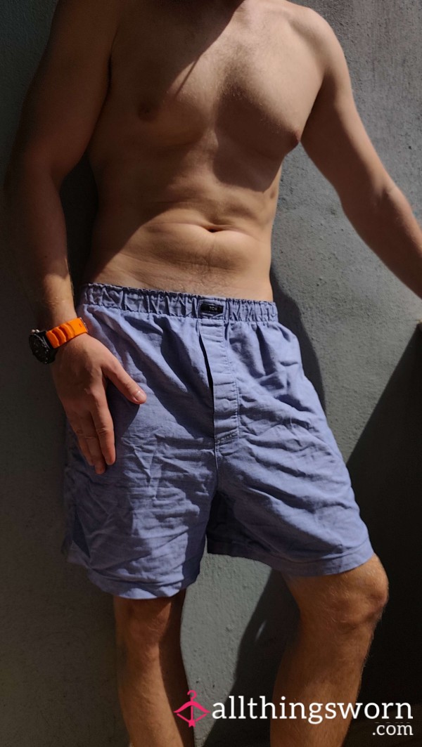 Light Blue Big Cotton Shorts