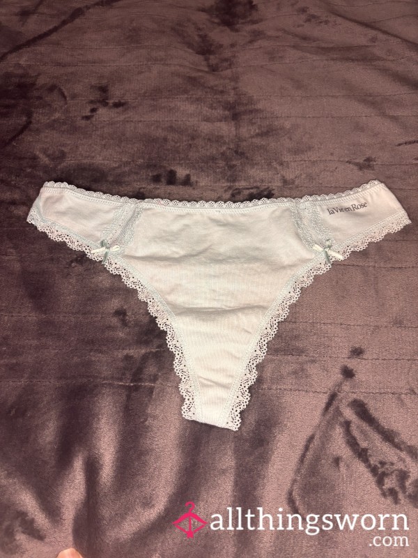 Light Blue Cotton Thong