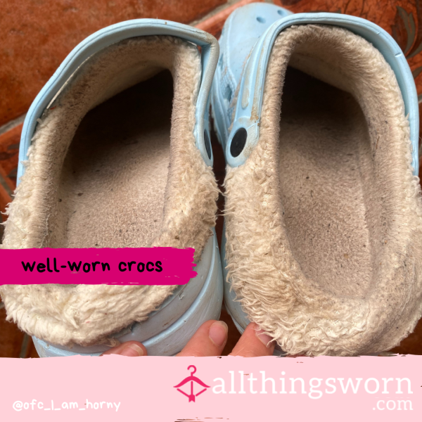Light Blue Crocs With An Intense Scent