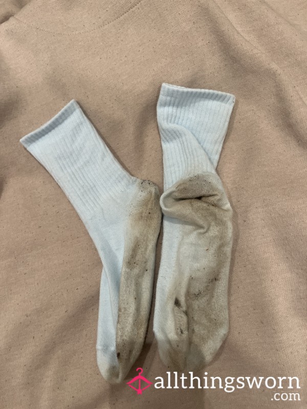 Light Blue Dirty Cotton Socks