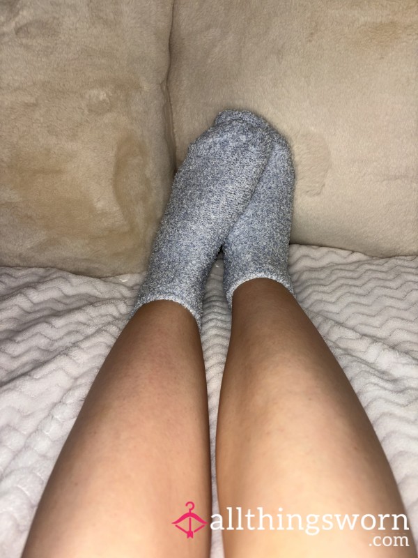 Light Blue Fluffy Socks