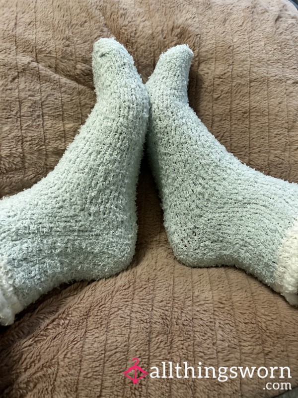 Light Blue Fuzzy Socks