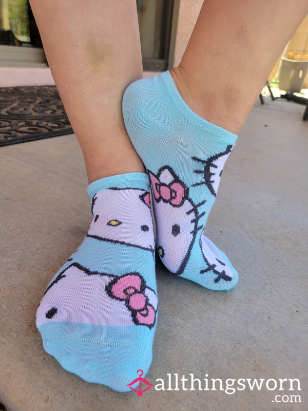 Light Blue Hello Kitty Socks- Sweet, Flirty, And Purr-ferctly Scented