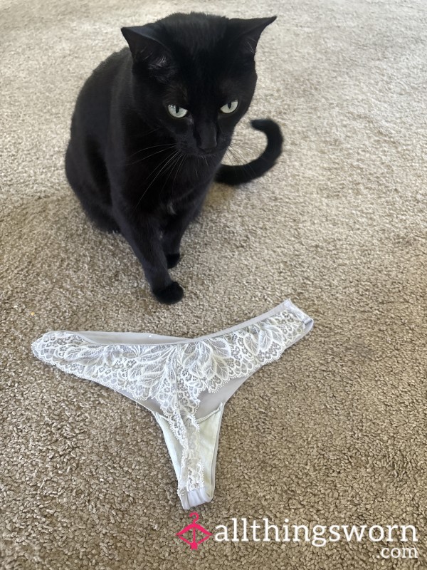 Light Blue Lace Back Thong Size Xs 1 Hour Of Wear